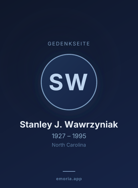 Gedenkportrait von Stanley J. Wawrzyniak