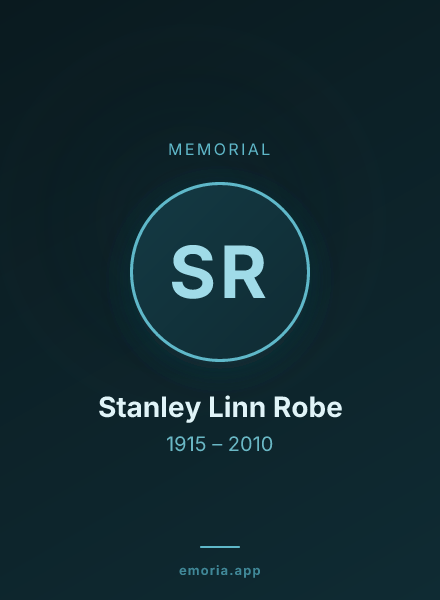Memorial portrait of Stanley Linn Robe