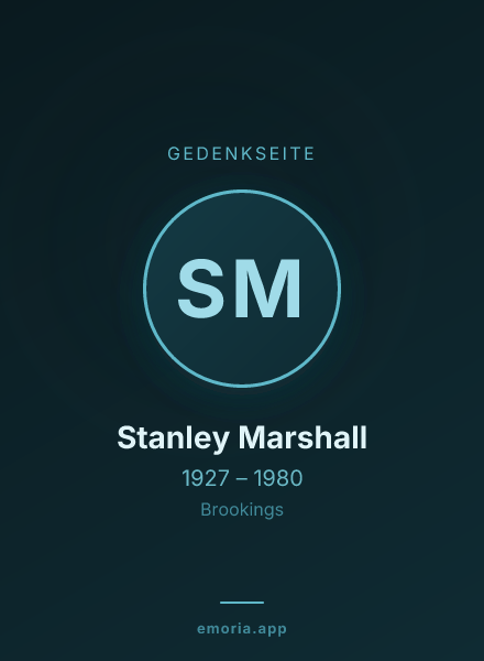 Gedenkportrait von Stanley Marshall