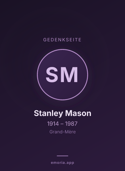 Gedenkportrait von Stanley Mason
