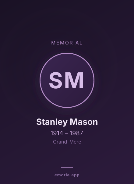 Memorial portrait of Stanley Mason