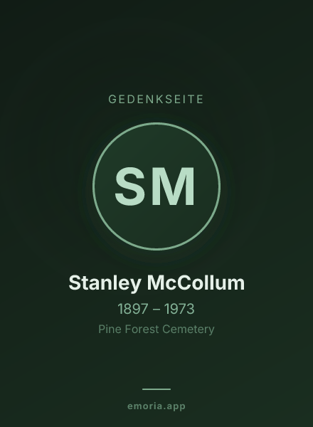 Gedenkportrait von Stanley McCollum