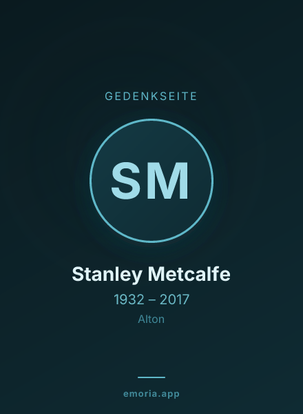 Gedenkportrait von Stanley Metcalfe