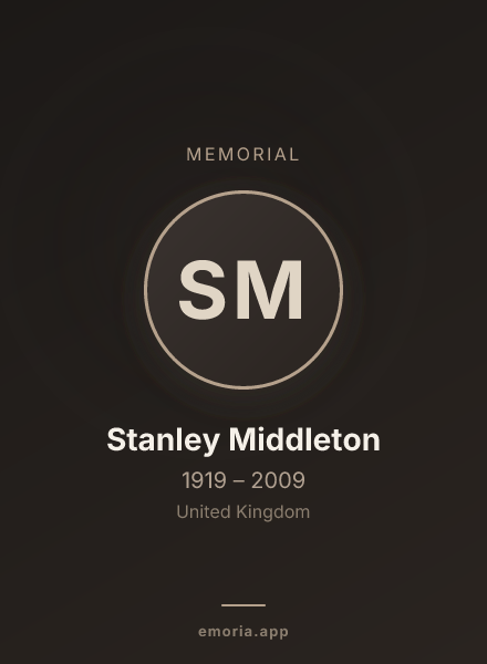 Memorial portrait of Stanley Middleton