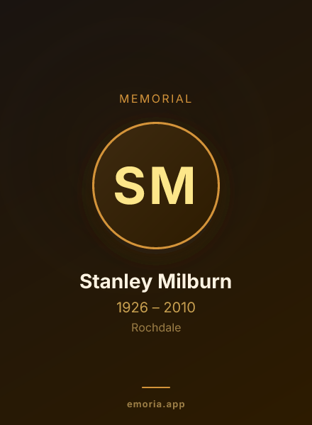 Memorial portrait of Stanley Milburn