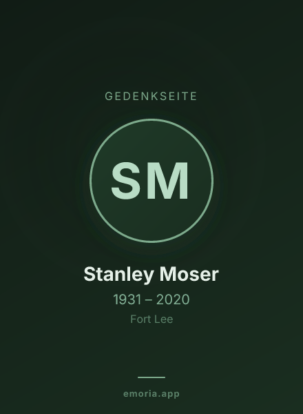 Gedenkportrait von Stanley Moser