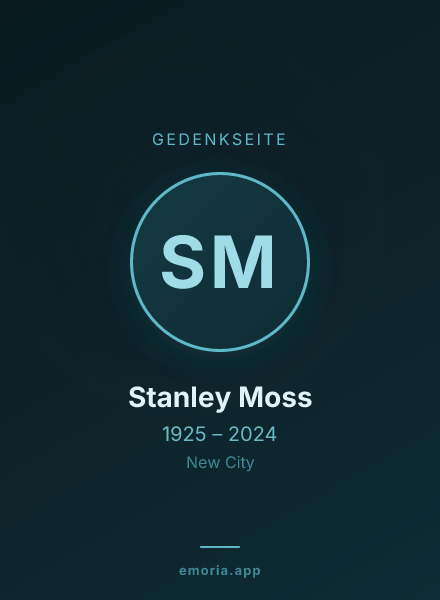 Gedenkportrait von Stanley Moss
