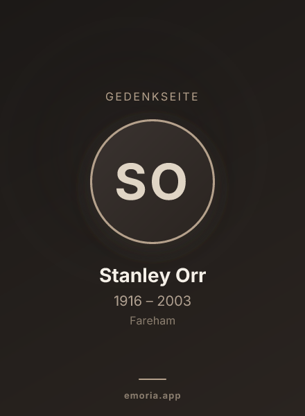Gedenkportrait von Stanley Orr