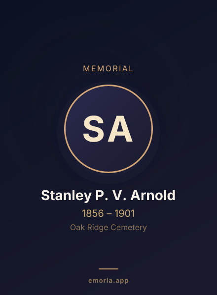Memorial portrait of Stanley P. V. Arnold