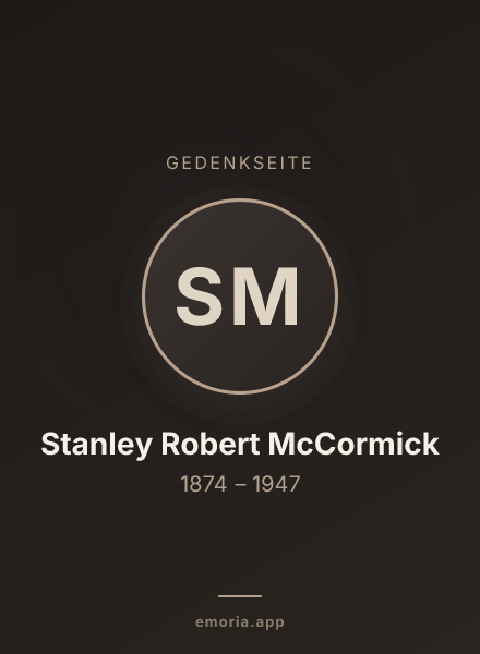 Gedenkportrait von Stanley Robert McCormick