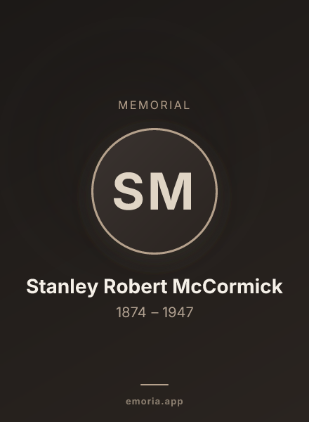 Memorial portrait of Stanley Robert McCormick