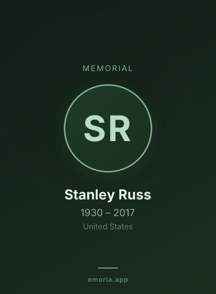 Memorial portrait of Stanley Russ