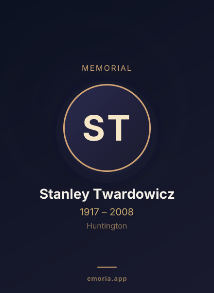 Memorial portrait of Stanley Twardowicz