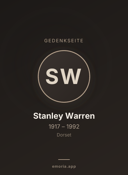Gedenkportrait von Stanley Warren