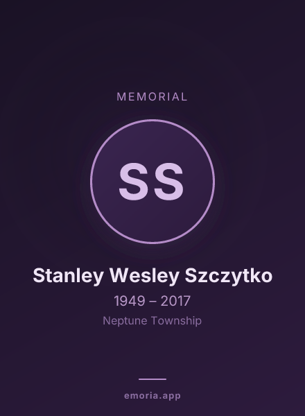 Memorial portrait of Stanley Wesley Szczytko