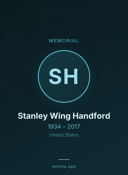 Memorial portrait of Stanley Wing Handford