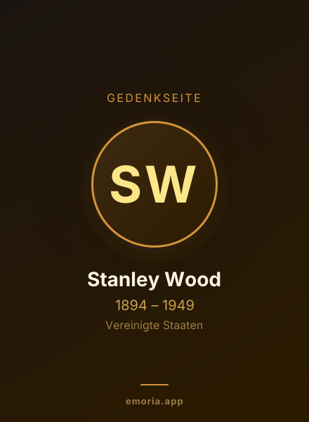 Gedenkportrait von Stanley Wood