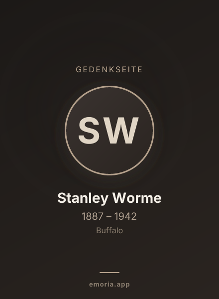 Gedenkportrait von Stanley Worme