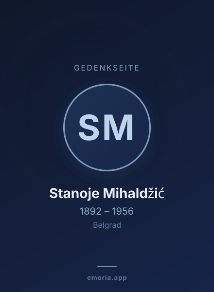 Gedenkportrait von Stanoje Mihaldžić