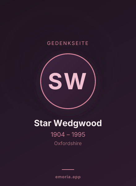 Gedenkportrait von Star Wedgwood