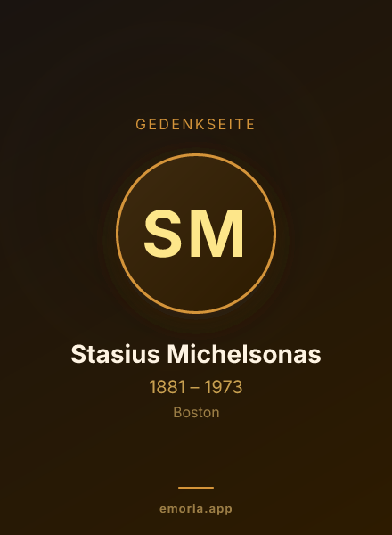 Gedenkportrait von Stasius Michelsonas