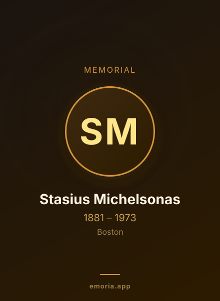 Memorial portrait of Stasius Michelsonas