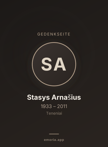 Gedenkportrait von Stasys Arnašius