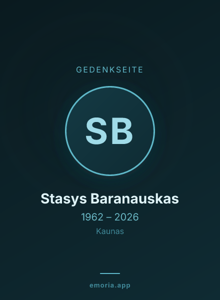 Gedenkportrait von Stasys Baranauskas