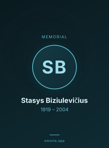 Memorial portrait of Stasys Biziulevičius