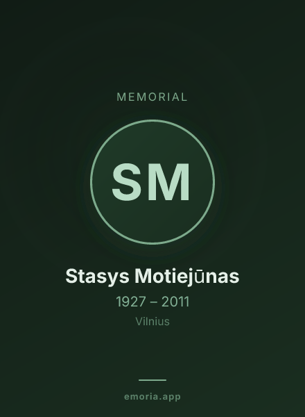 Memorial portrait of Stasys Motiejūnas