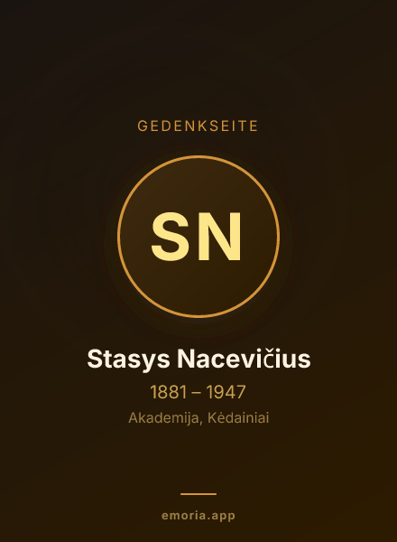 Gedenkportrait von Stasys Nacevičius