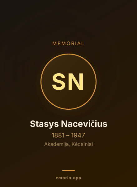 Memorial portrait of Stasys Nacevičius