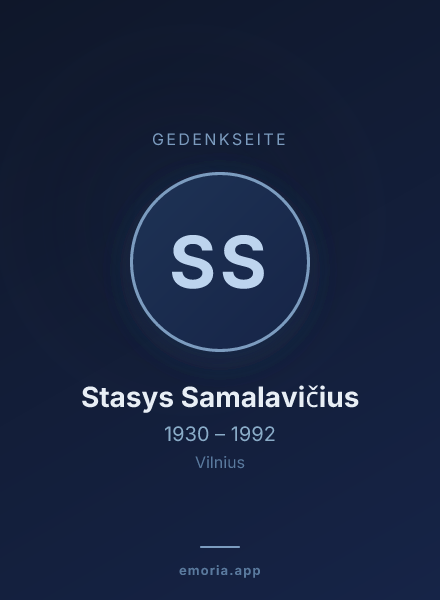 Gedenkportrait von Stasys Samalavičius