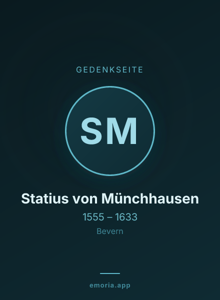 Gedenkportrait von Statius von Münchhausen