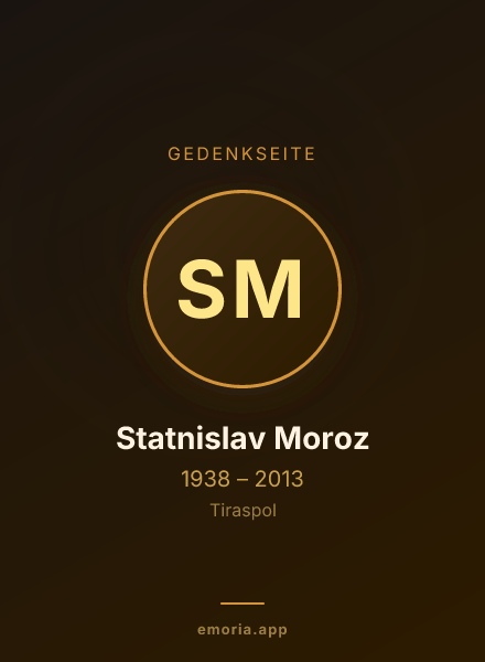 Gedenkportrait von Statnislav Moroz