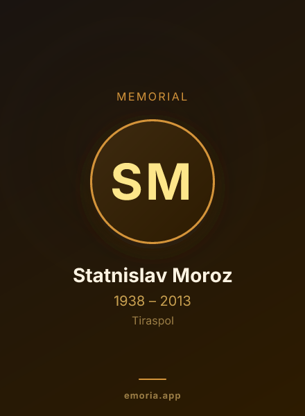 Memorial portrait of Statnislav Moroz