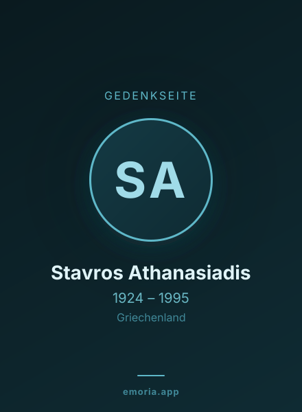 Gedenkportrait von Stavros Athanasiadis
