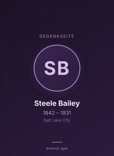 Gedenkportrait von Steele Bailey