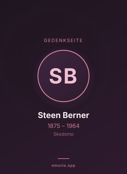 Gedenkportrait von Steen Berner