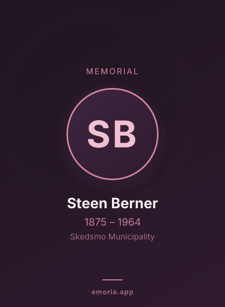 Memorial portrait of Steen Berner