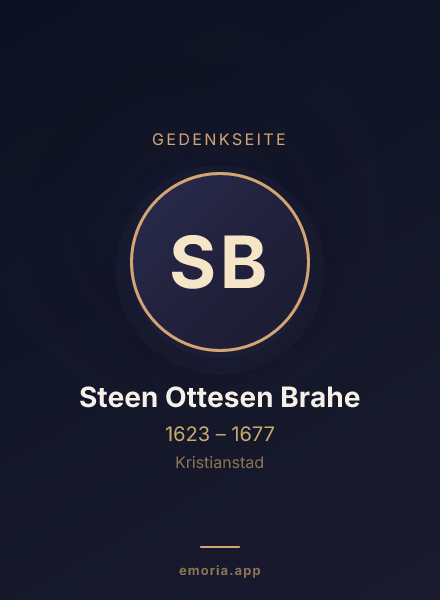 Gedenkportrait von Steen Ottesen Brahe
