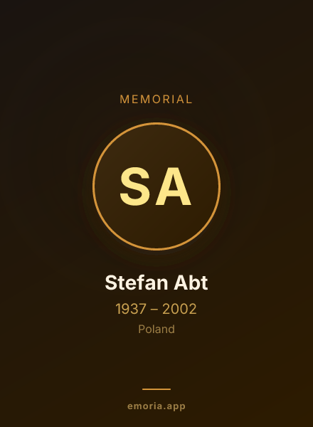 Memorial portrait of Stefan Abt