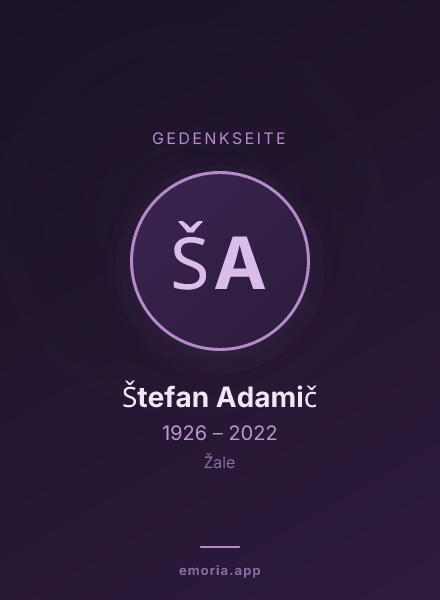Gedenkportrait von Štefan Adamič