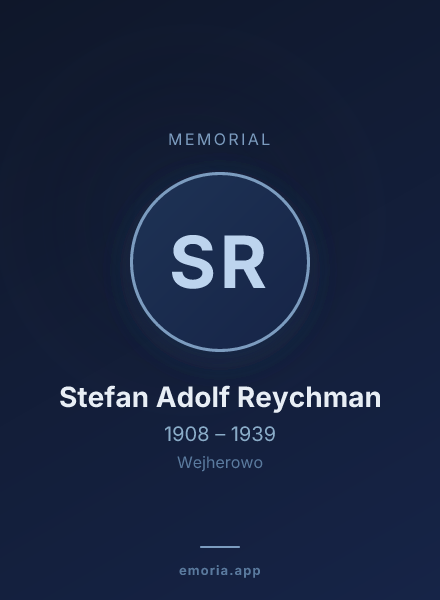 Memorial portrait of Stefan Adolf Reychman