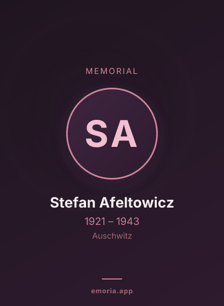 Memorial portrait of Stefan Afeltowicz