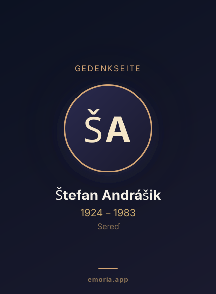 Gedenkportrait von Štefan Andrášik
