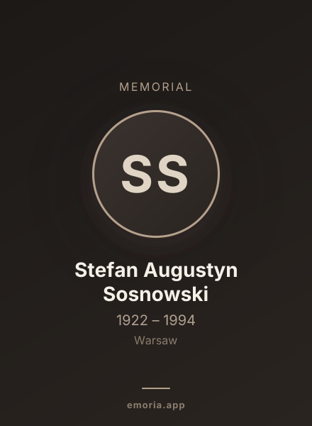 Memorial portrait of Stefan Augustyn Sosnowski