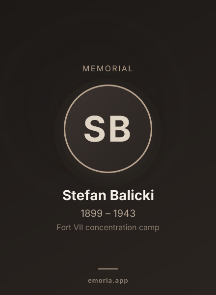 Memorial portrait of Stefan Balicki