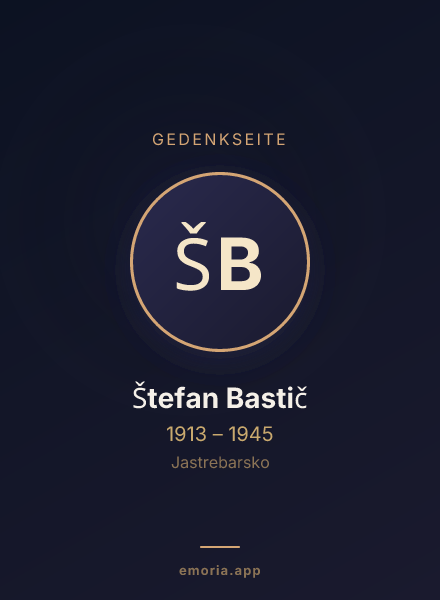Gedenkportrait von Štefan Bastič