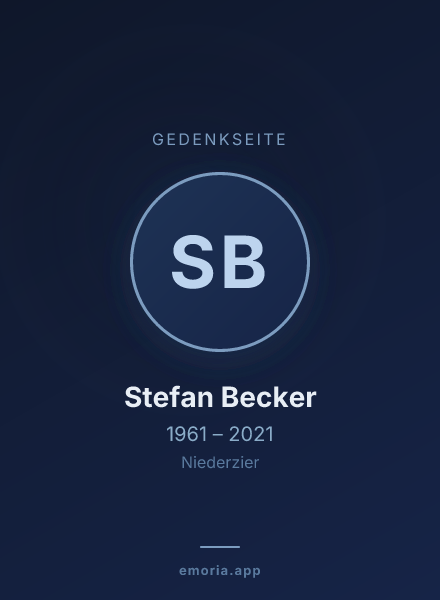 Gedenkportrait von Stefan Becker